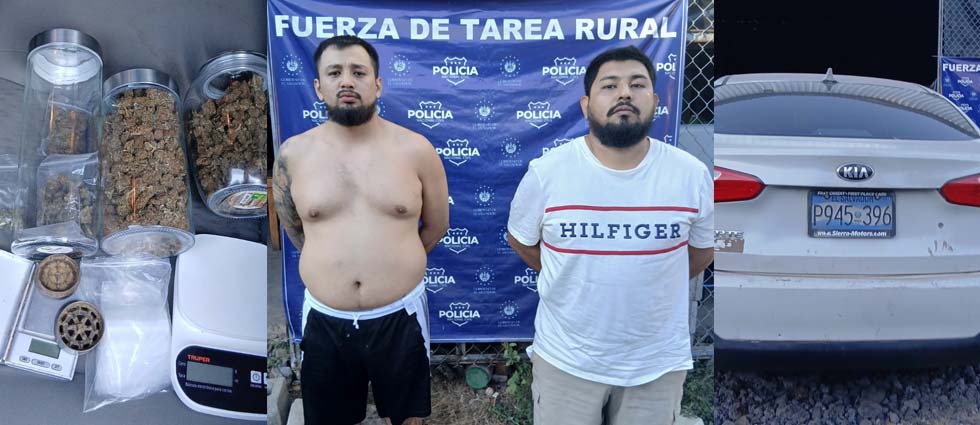 Capturan a dos sujetos en La Libertad tras hallarles varias porciones de droga