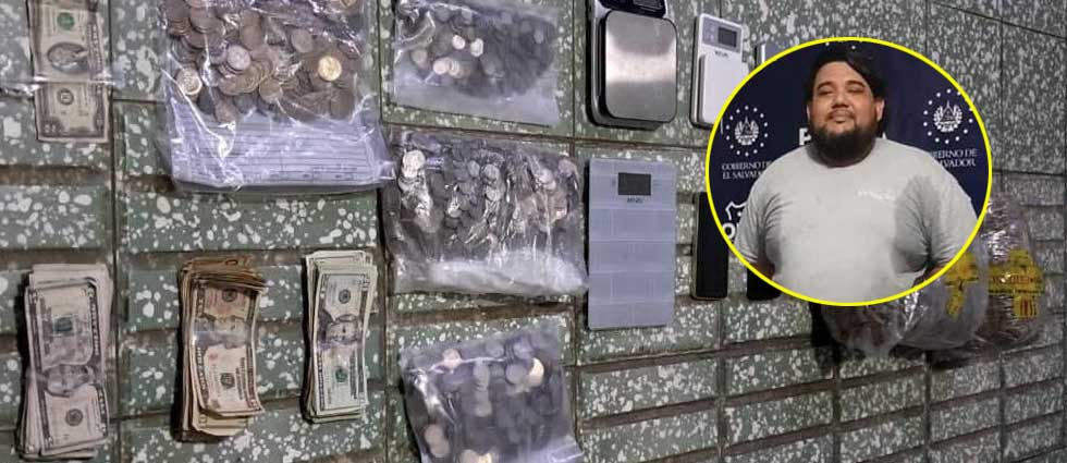 PNC captura a MS-13 en posesión de droga y dinero en efectivo en Sonsonate