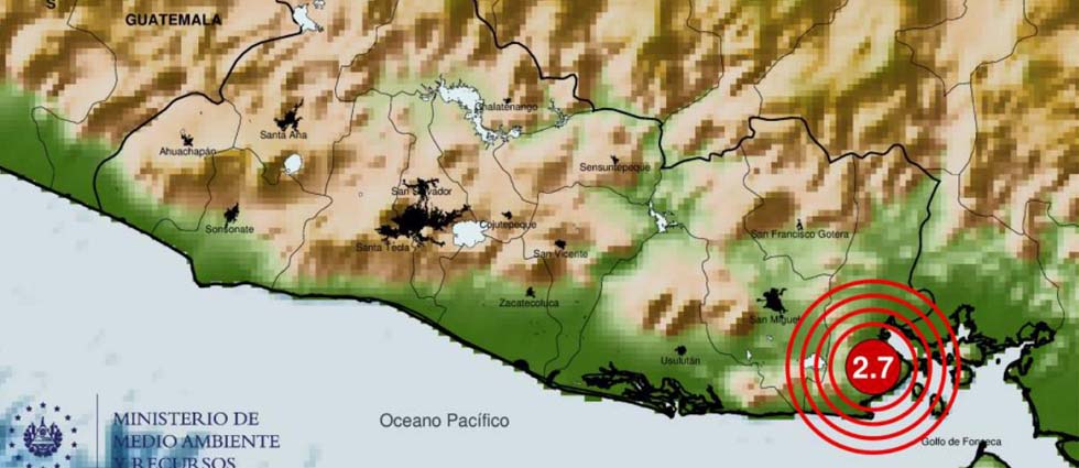 Superficial sismo sacude parte de El Salvador a primera hora de este jueves