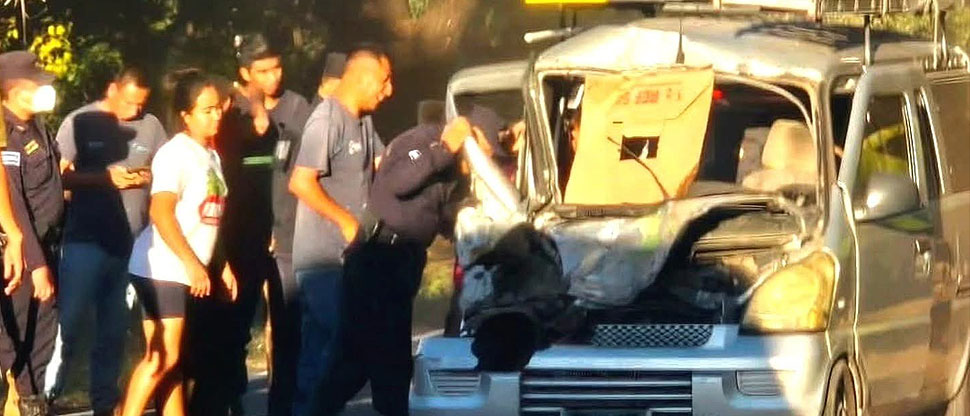 Fuerte choque deja varios lesionados en carretera hacia San Jorge, San Miguel Oeste