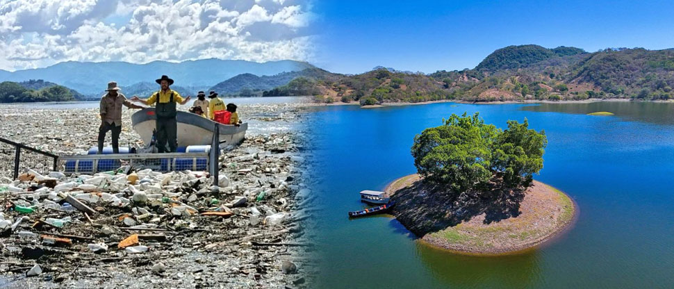 Así luce el lago Suchitlán después de arduas jornadas de limpieza