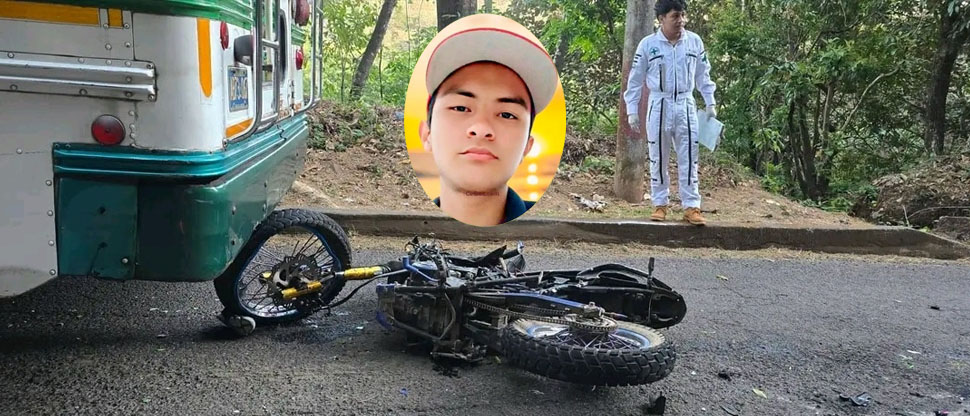 Identifican a joven motociclista que falleció al chocar contra un autobús en Cabañas