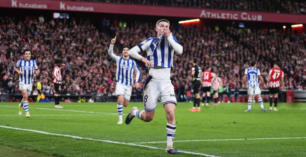 La Real Sociedad se impone por la mínima al Athletic en el primer duelo de semifinales de la Copa del Rey