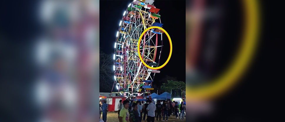 Silla se desprende de juego mecánico en feria de la Nueva Concepción, habría 2 personas lesionadas