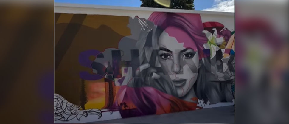 Ya casi está finalizado el mural de Shakira
