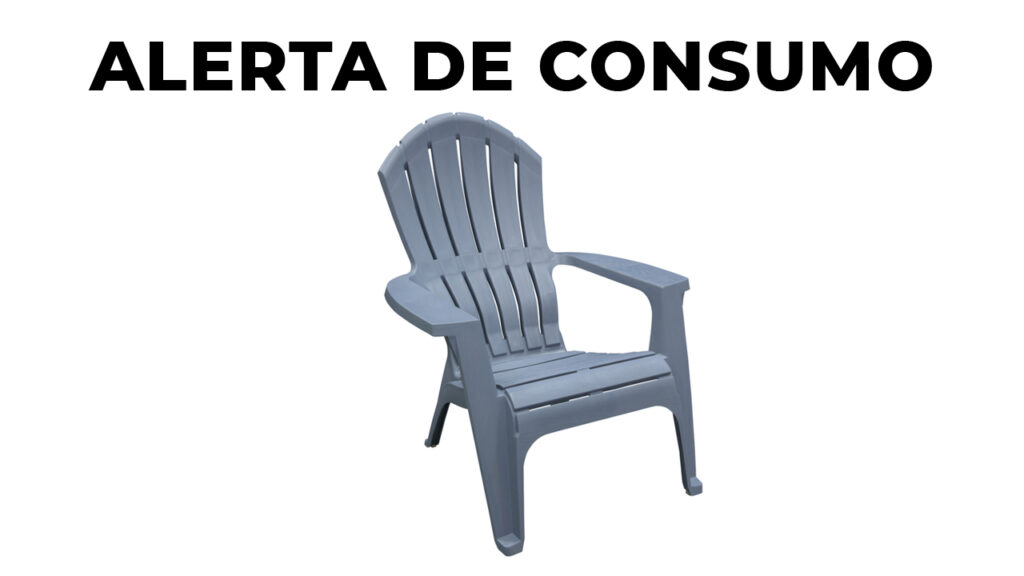 Emiten alerta de consumo por sillas de patio Adirondack