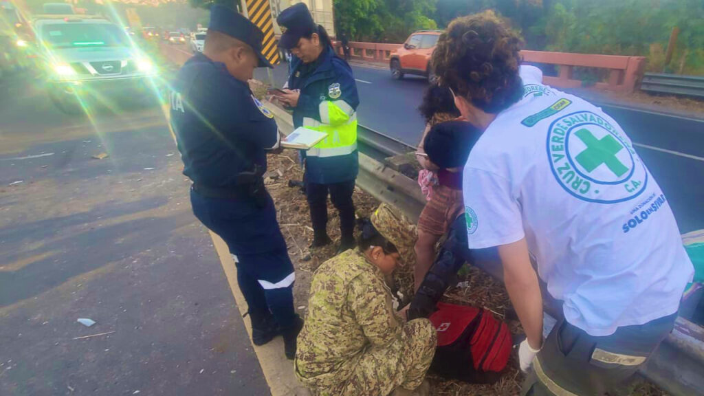 Auxilian a mujer que resultó lesionada en un accidente de tránsito sobre la Panamericana