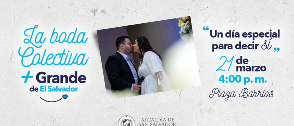 Todo listo para que 500 parejas se den el sí en la boda colectiva más grande de San Salvador