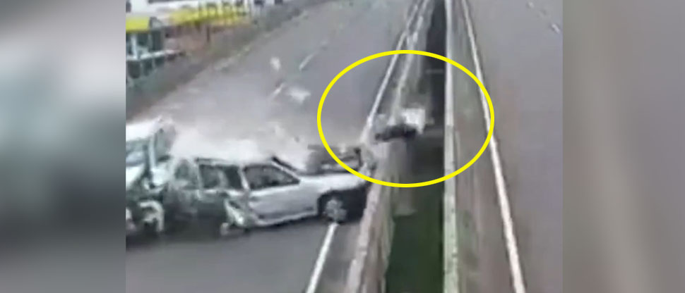 Brasil: impactante vídeo de un accidente de tránsito que dejó un hombre fallecido