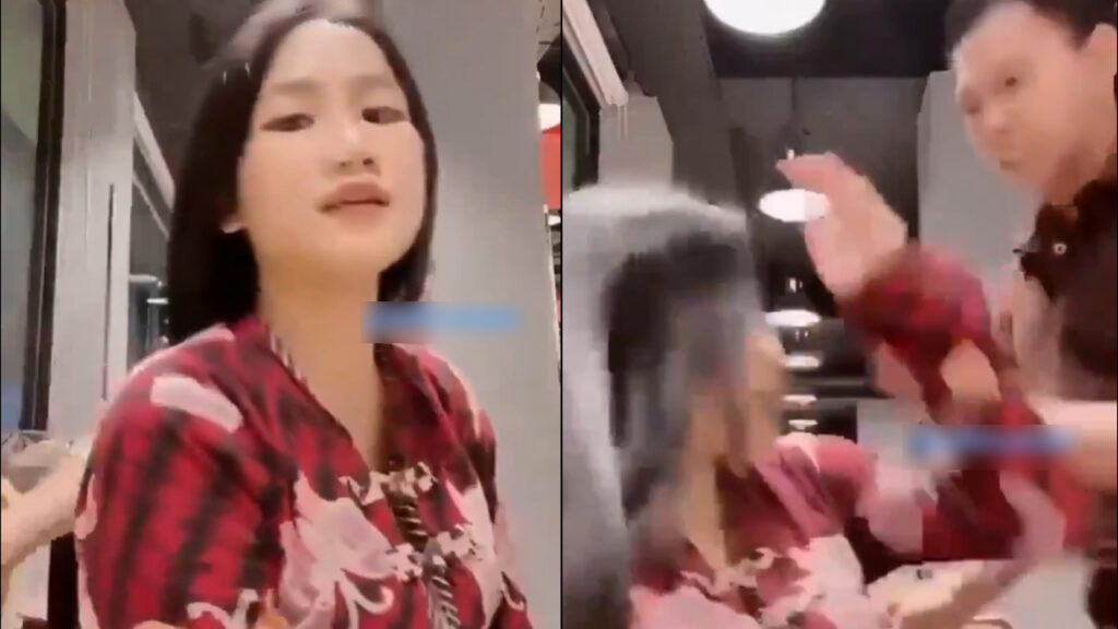 Influencer es abofeteada durante un Live por burlarse de un hombre y su esposa en un restaurante