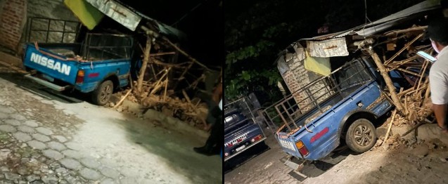 Pickup sin frenos se estrella contra una vivienda y deja 5 lesionados