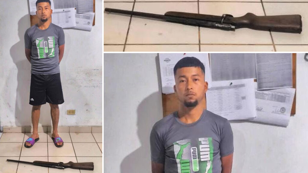 Capturado por amenazar a su compañera de vida con un fusil