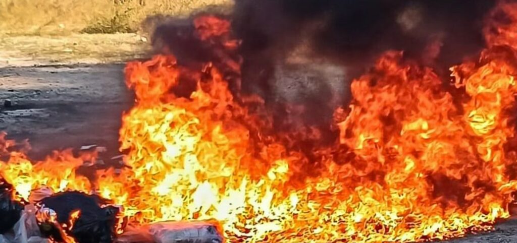 Destruyen droga incautada en diferentes sectores del país