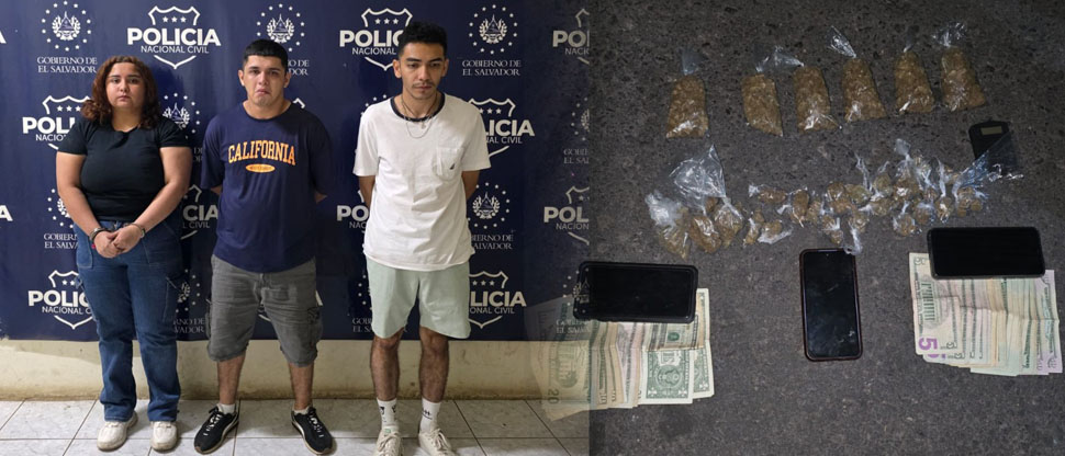 PNC captura a dos hombres y una mujer por tráfico ilícito de drogas