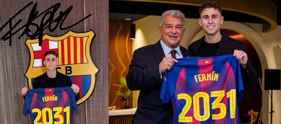 Fermín López renueva con el Barcelona por 5 años más