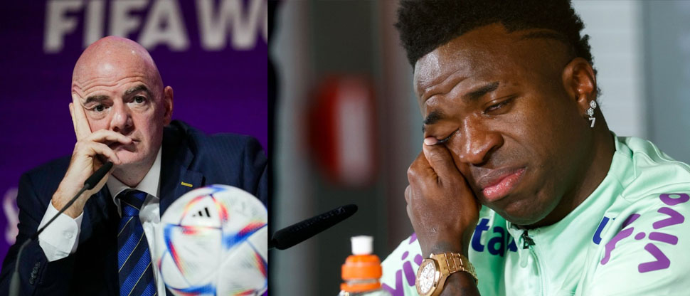 Presidente de FIFA lamenta lo ocurrido con Vinícius en el partido de ida de los playoffs de la Champions