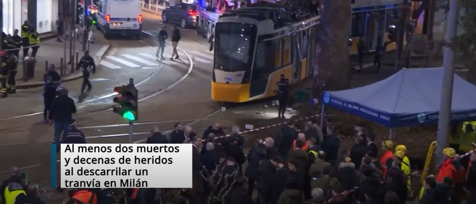 Italia: Al menos dos muertos y decenas de heridos al estrellarse un tranvía contra un edificio