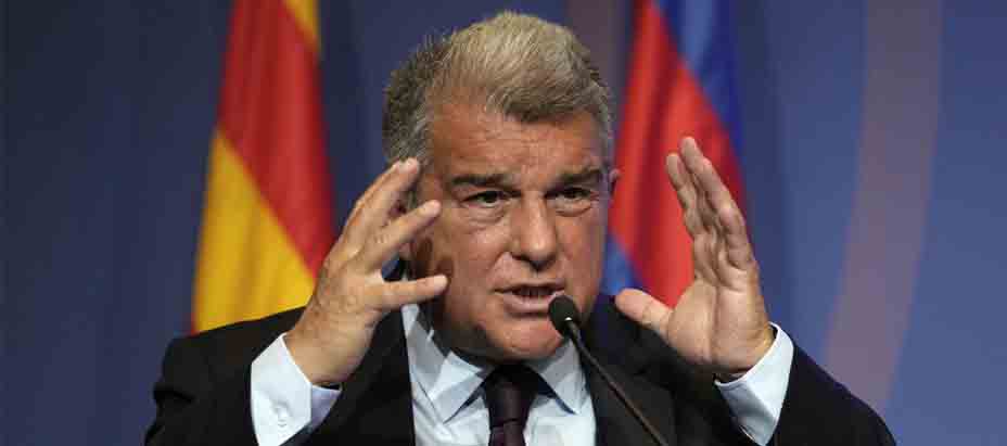 Laporta dijo que es exagerado que al Madrid le dieron 9 minutos en su último partido