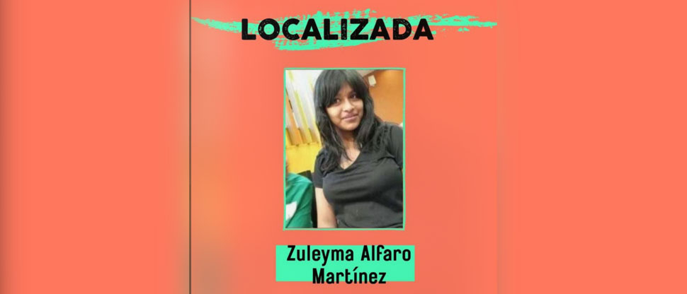Localizan a menor reportada como desaparecida