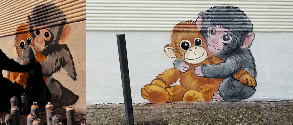 Polonia: un artista fue detenido tras pintar a Punch en un muro histórico de un zoológico