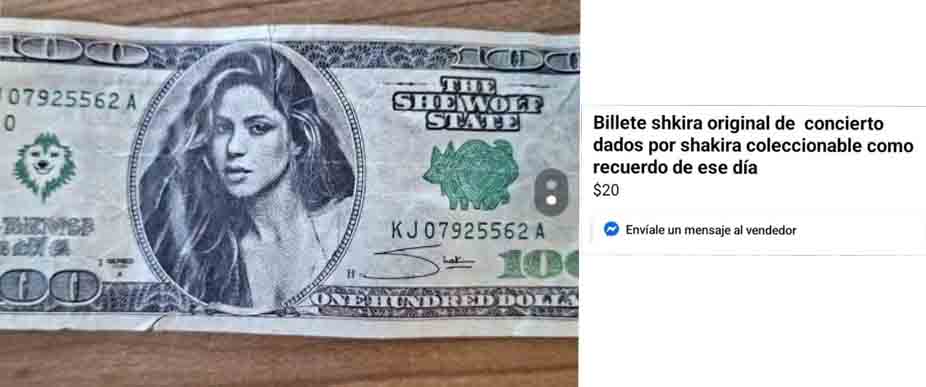 Colocan a la venta shakidólar en Marketplace por $20