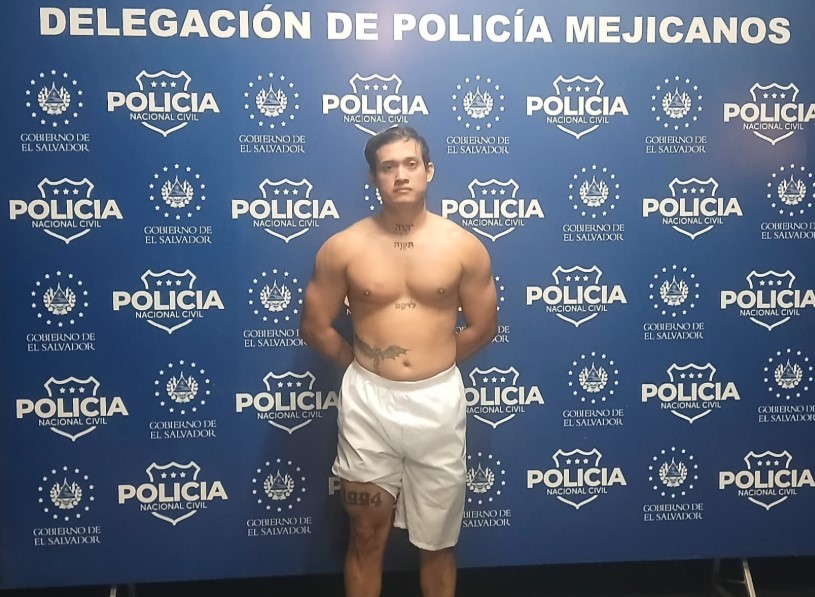 Gatillero de la MS, alias “Saylin”, es capturado en Ayutuxtepeque