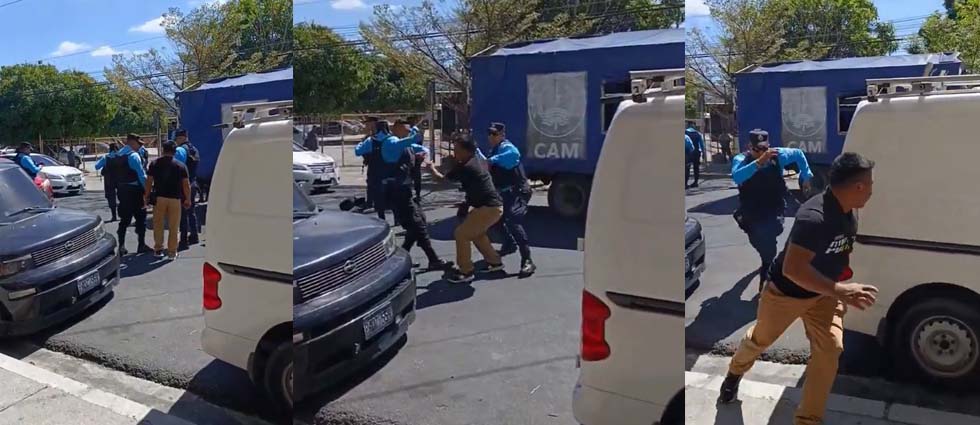 Captan momento en que vendedor le da un puñetazo a elemento del CAM
