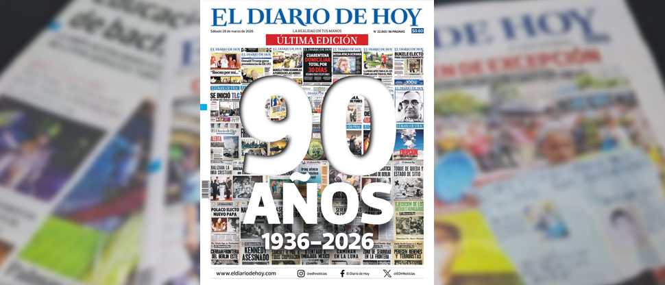 Con esta portada, El Diario de Hoy cierra su edición impresa tras su caída en ventas