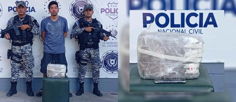 Detienen a sujeto cuando transportaba marihuana en Soyapango
