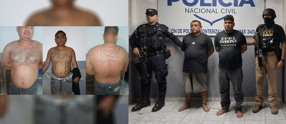 PNC recibe en Las Chinamas a dos 18-R capturados en Guatemala