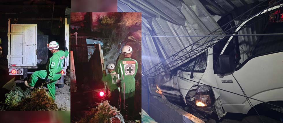 Reportan 11 lesionados tras choque de camión contra una vivienda carretera a Tonacatepeque