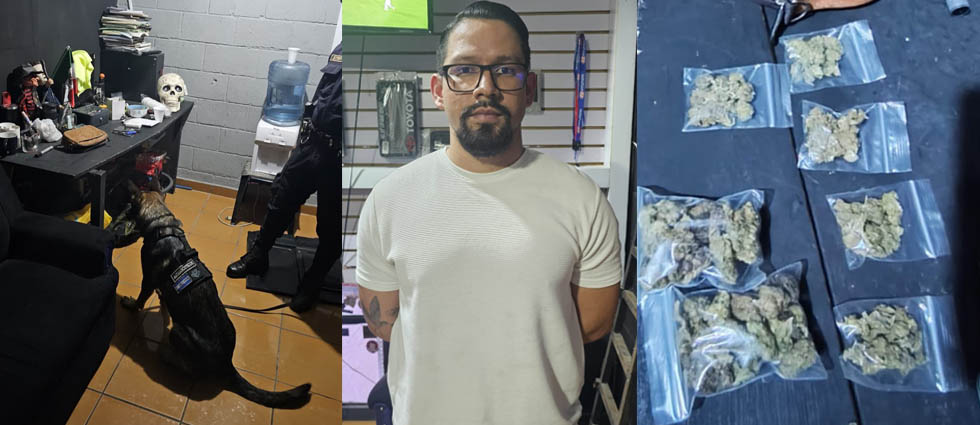 Registro acaba con un detenido y droga incautada sobre la calle a Huizúcar