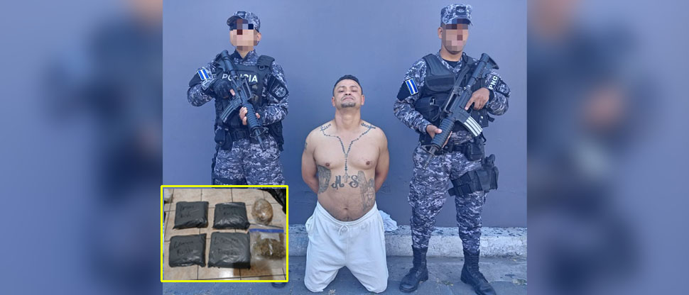 De rodillas ante la justicia: así termina pandillero tras ser capturado con drogas
