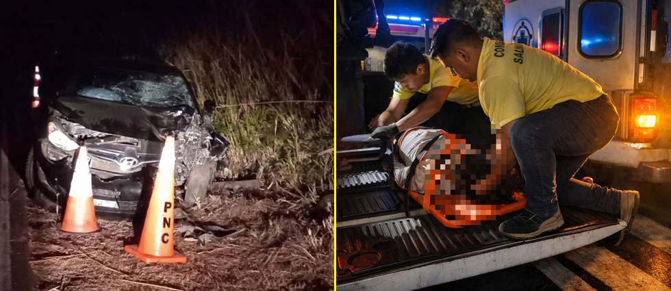 Una mujer y un hombre, de 20 y 21 años, pierden la vida tras ser embestidos por un auto en Sonsonate