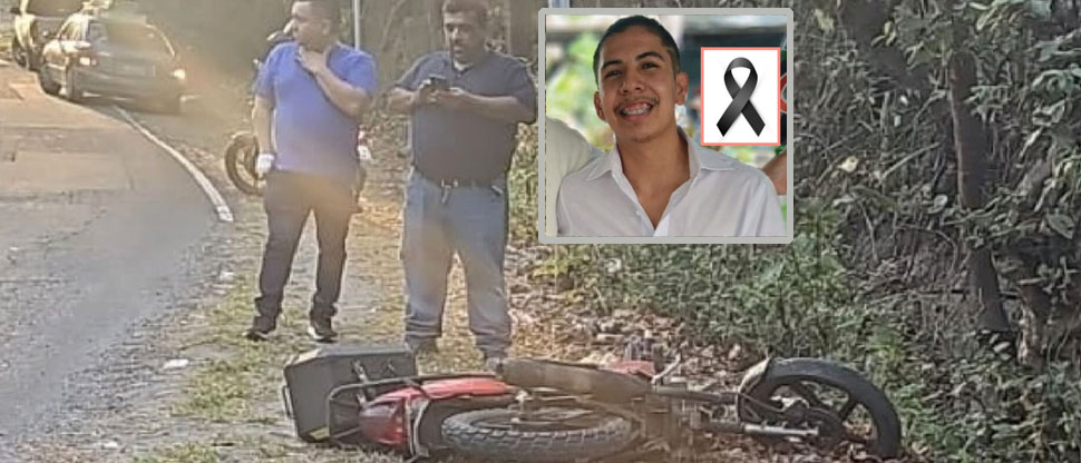Identifican a joven motociclista que chocó contra un poste del tendido eléctrico en San Vicente