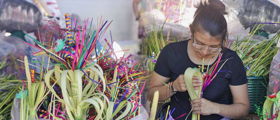 Salvadoreños se preparan para la Semana Santa con la tradición del Domingo de Ramos