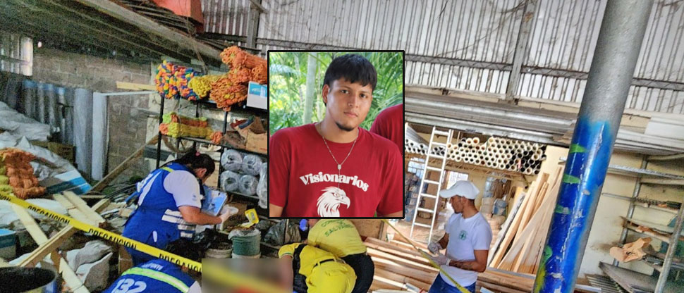 Él era el joven que falleció atrapado en embalaje de láminas en ferretería de Chalatenango