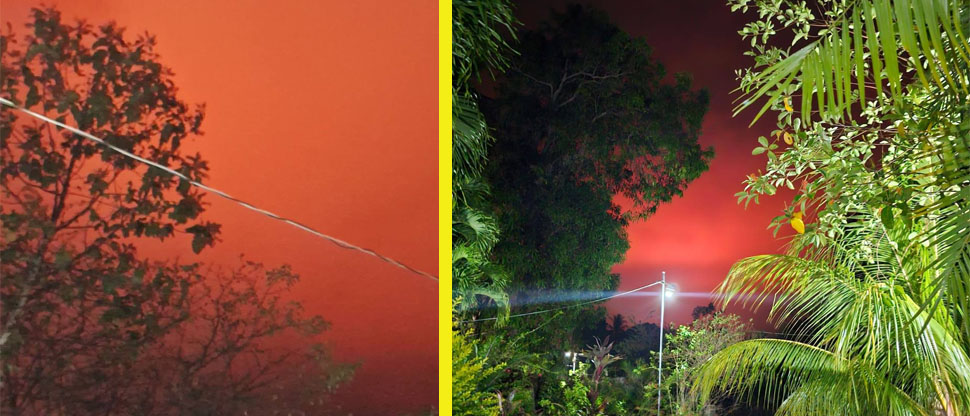 El cielo toma un color rojo intenso y sorprende a los habitantes de La Paz
