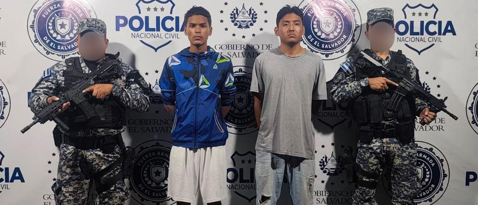 Capturan en flagrancia a 2 ladrones en la comunidad Lomas del Río, Soyapango