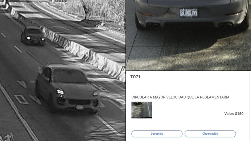 Multan a conductor tras ser captado a toda velocidad en la curva El Papaturro