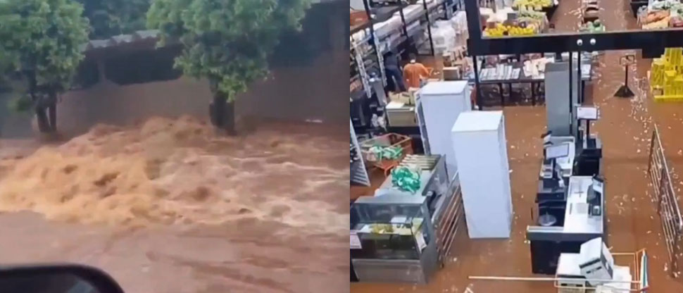 Brasil: fuertes lluvias causan inundaciones en Maracaju