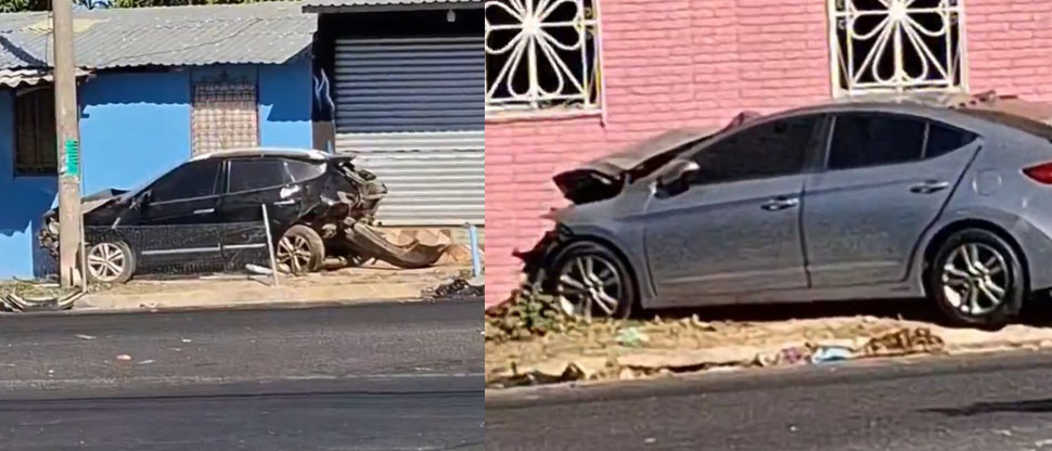 Vehículos impactan contra una vivienda tras accidente en colonia Alta Vista