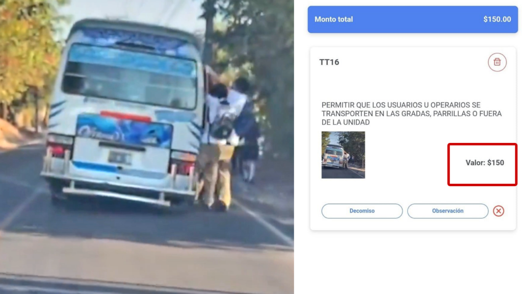 La cae multa a microbusero por sobrecargar la unidad y poner en riesgo a los pasajeros