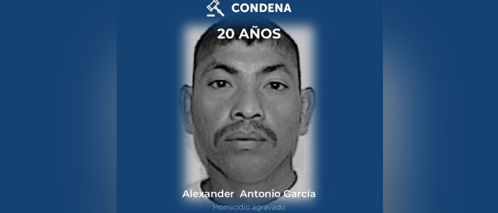 Condenan a 20 años de prisión a sujeto por el delito de homicidio