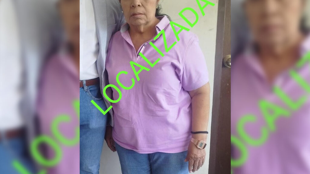 Autoridades localizan sana y salva a señora reportada como desaparecida