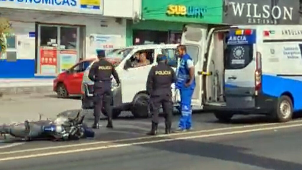 Motociclista resulta lesionado tras accidente en San Salvador