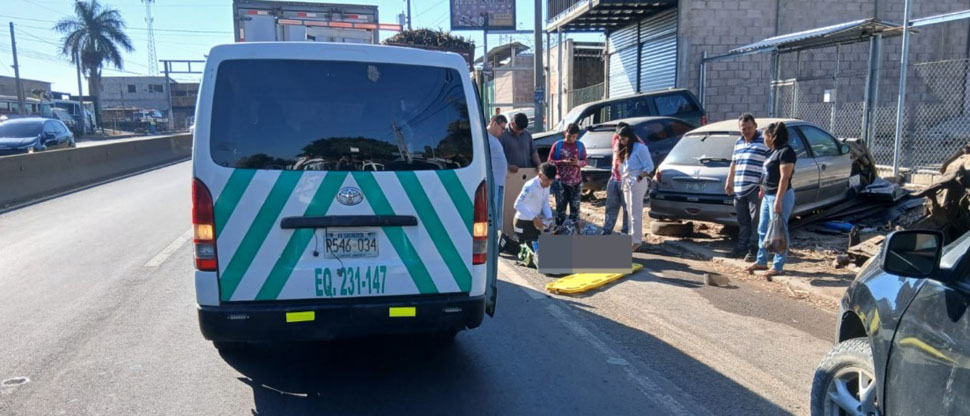 Motociclista sufre fuerte lesión tras accidentarse en carretera hacia Santa Ana