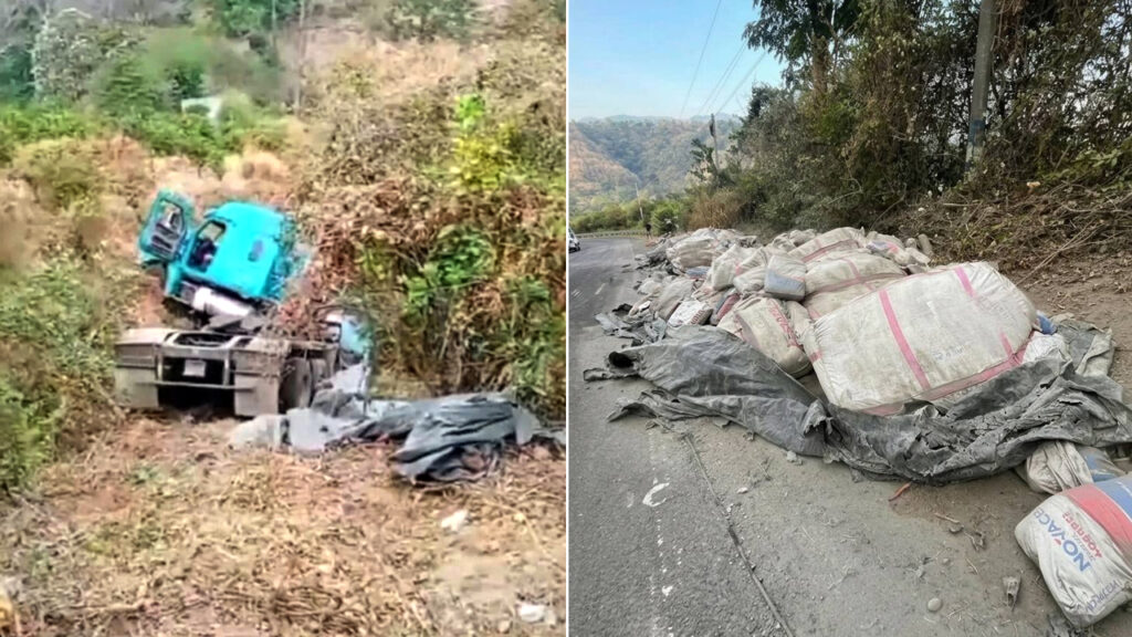 Conductor de rastra pierde el control y cae en un barranco en Ahuachapán