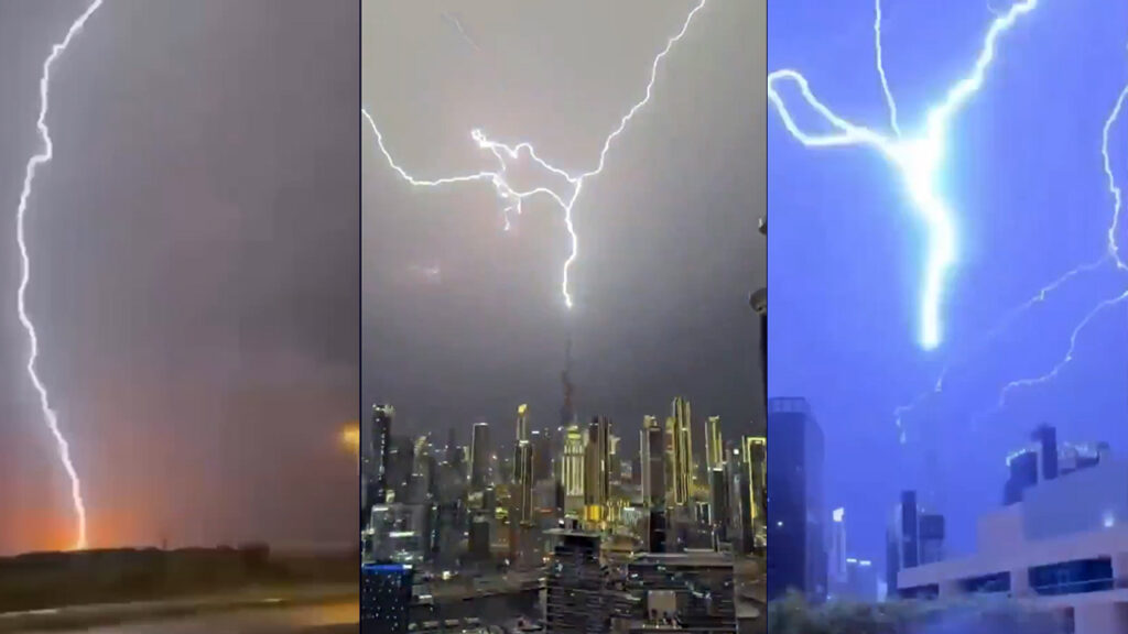 Espectacular: rayo impacta en la torre del Burj Khalifa en Dubái, el edificio más alto del mundo