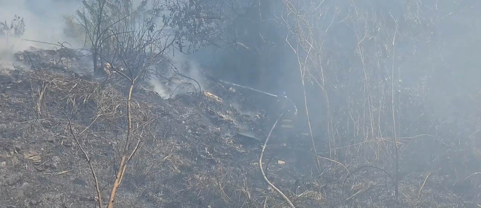 Incendios no cesan: CBES sofocan siniestro en predio utilizado para arrojar desechos en San Marcos